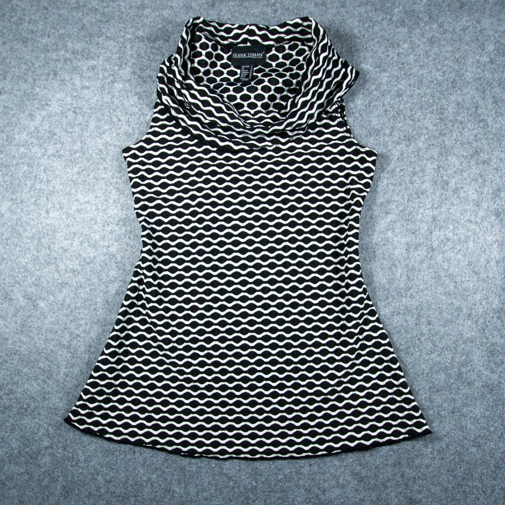 Frank Lyman Design Geometric Cowl Neck Sleeveless Top Blouse Sz 6 Canada